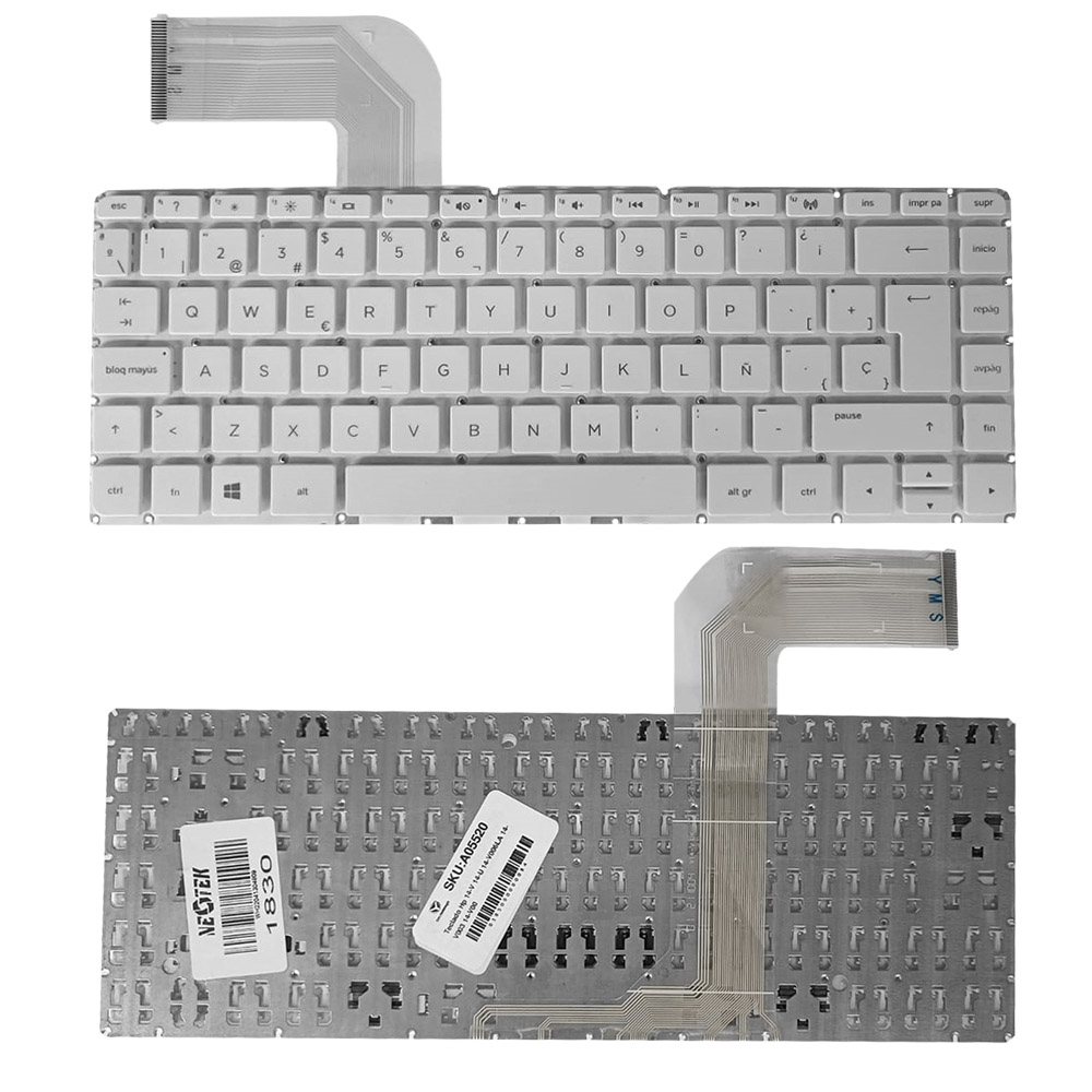 Teclado Hp 14-V 14-Y 14-U 14-V006LA 14-V003 14-V009LA COLOR BLANCO