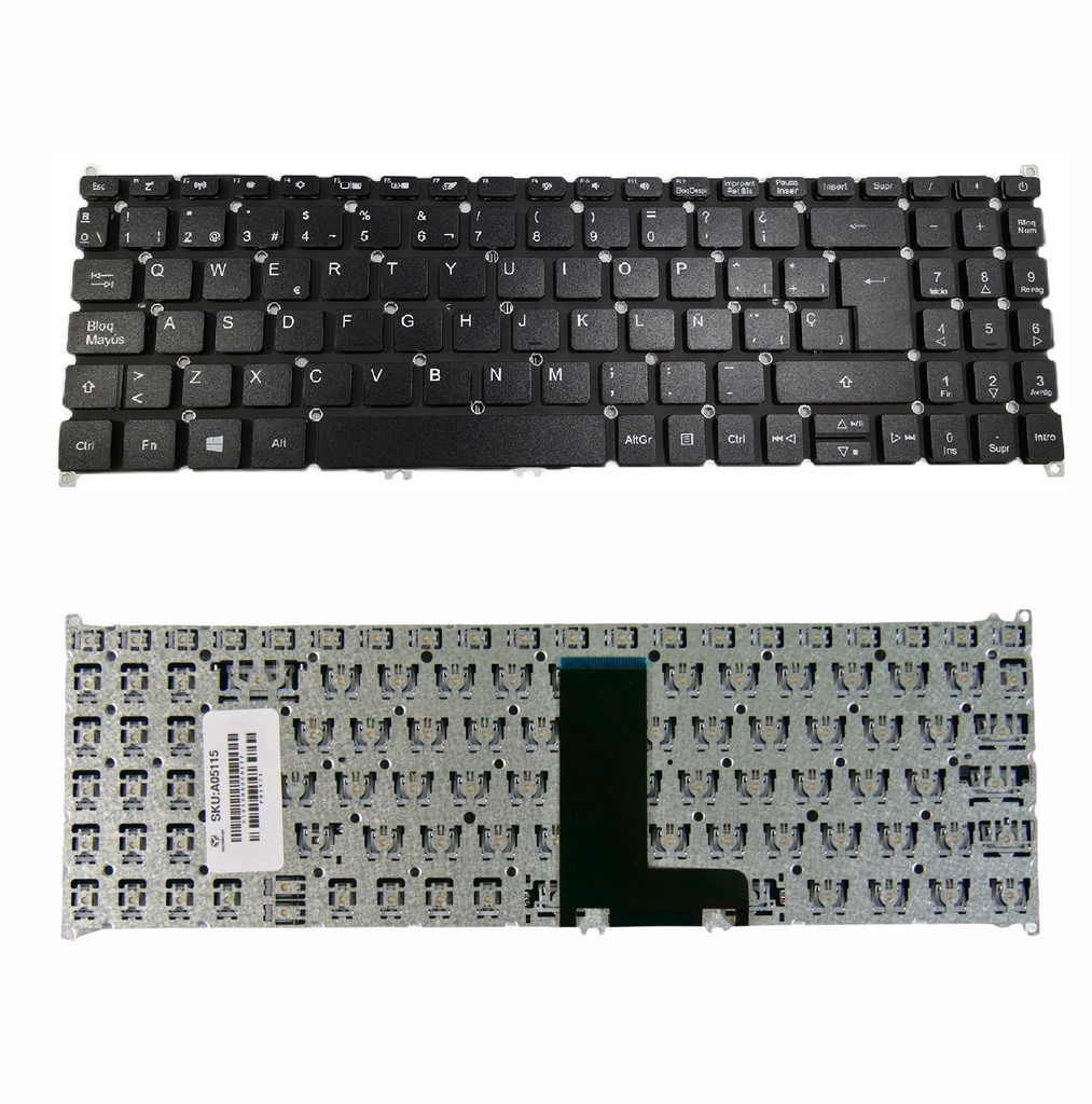 Teclado Portatil Acer Aspire 3 A315-54 A315-56-34SM A315-42 A315-42G A315-43 A315-42 A315-55 SF315 A315-23G A515-52/N515-52 CON POWER