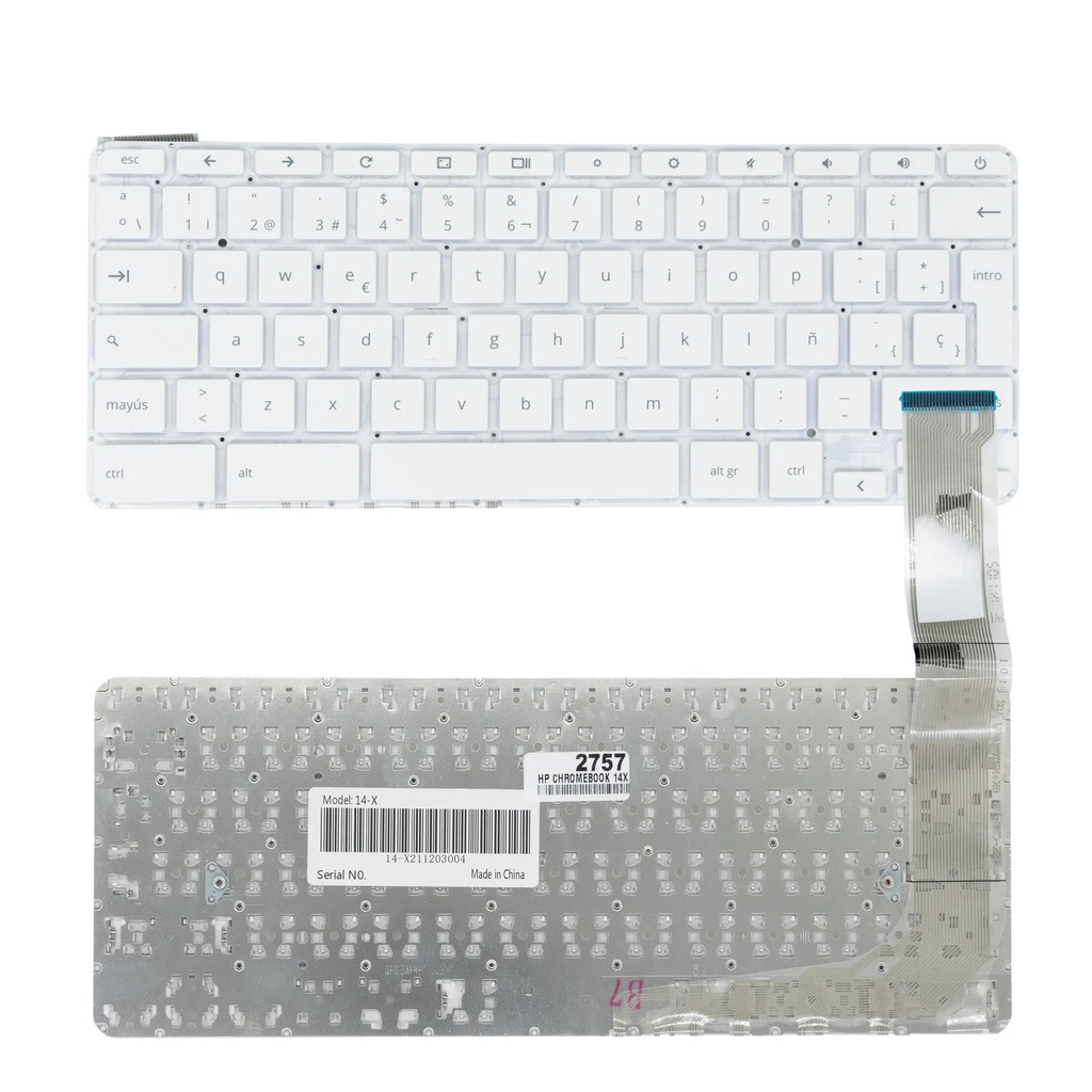 [A05539] Teclado Portátil HP 14-P000 / 14-P010NR 14-x000 14-x000na 14-x001tu 14-Q  BLANCO