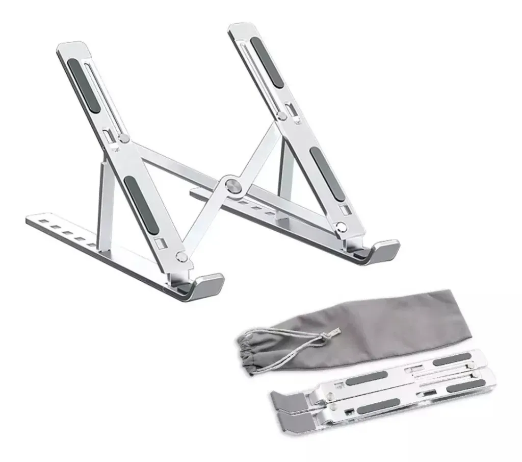 [BASE1B] Base Soporte Para Portatil en Aluminio 7 Posiciones (Blanco)