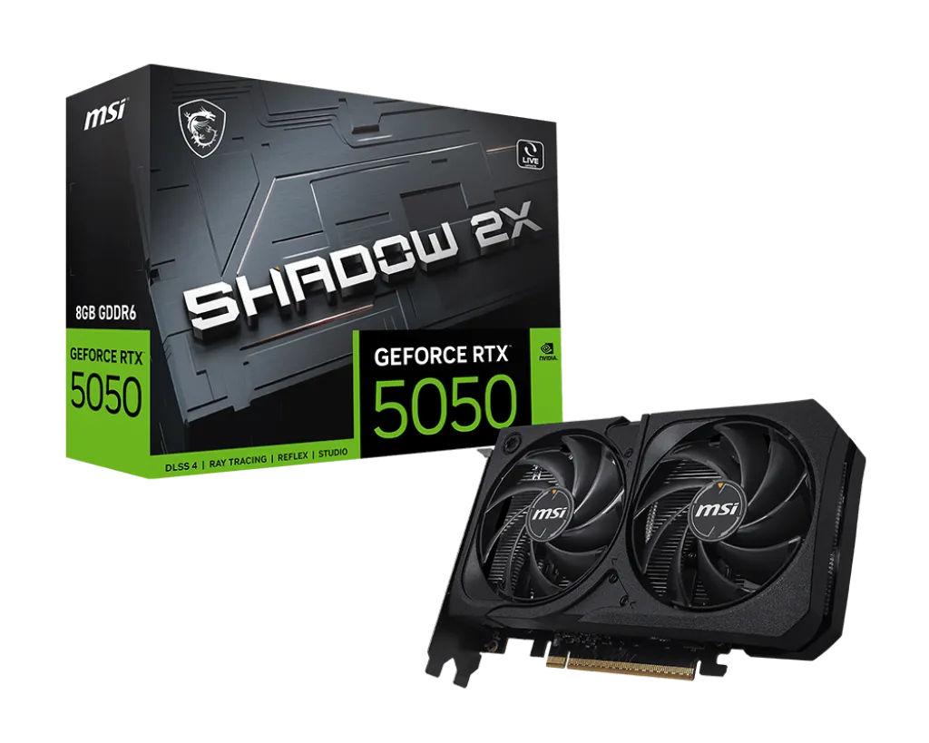 TARJETA VIDEO MSI SHADOW 2X RTX 5050 GDDR6 8GB MODELO: G5050-8S2C