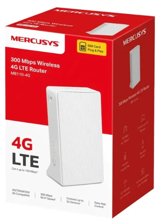 Router Inalámbrico 4G LTE MB110-4G 300Mbps - Mercusys