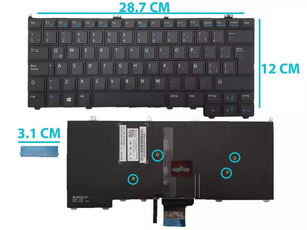 [A05423] TECLADO DELL LATITUDE E7440 E7240 E7420
