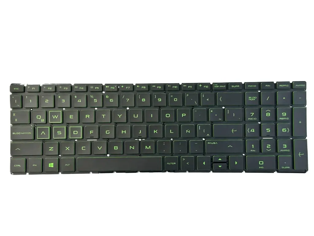 TECLADO HP 15-CW 15-CC 15-DA 15-CB 15-DY 15-CD 15-DB 15-BR 15-CX FUENTE VERDE
