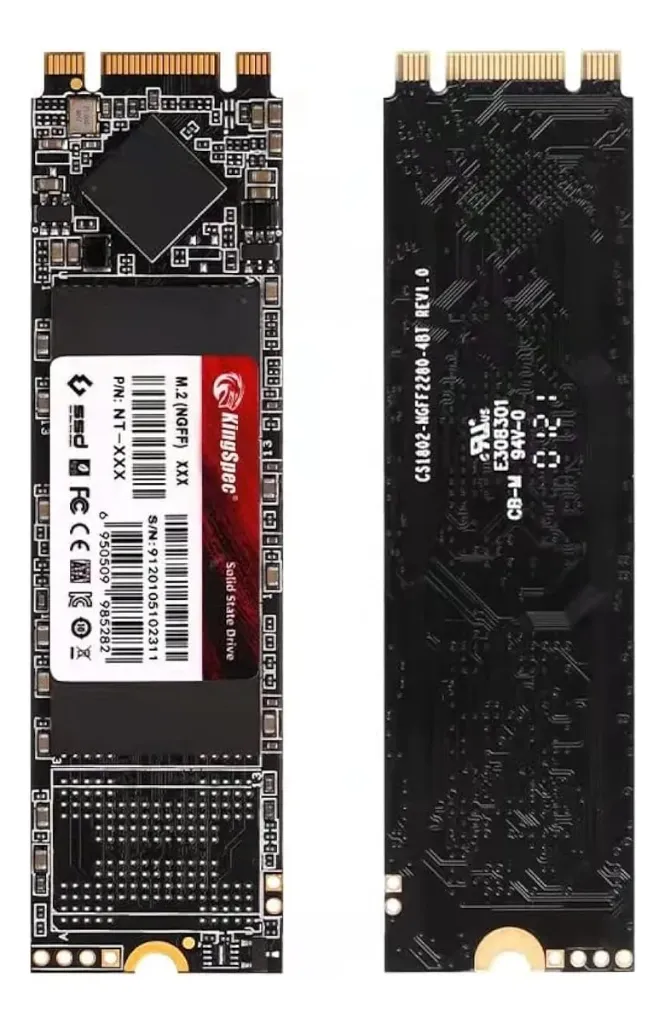 [KG512] Kingspec M.2 Sata Ssd, 512 Gb 2280 Sata iii 6 Gbps Interno M Negro