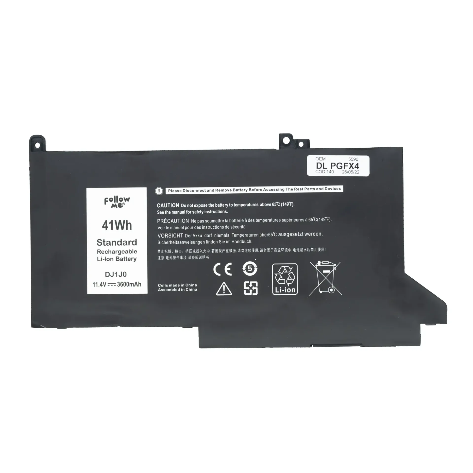 [A02433] Batería para Portátil Dell Latitude 7280 7290 PGFX4