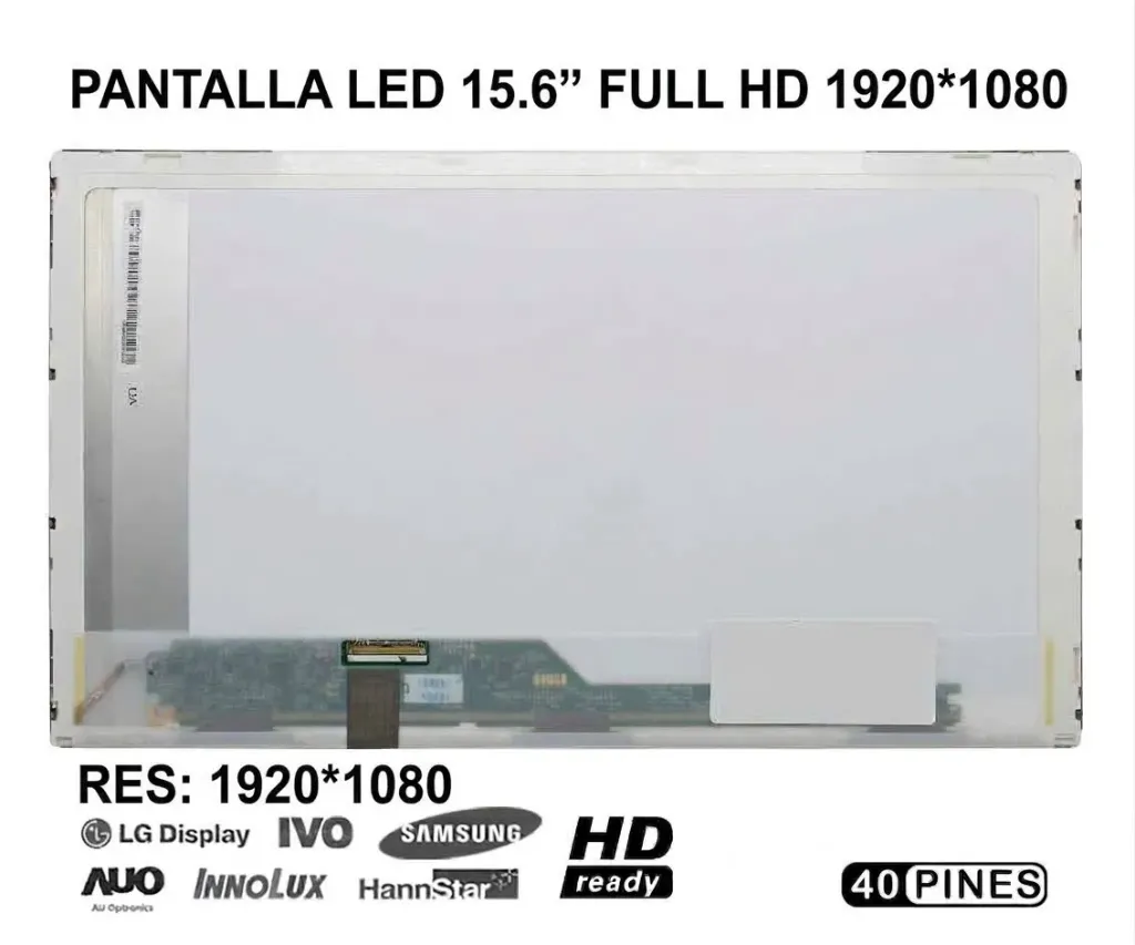PANTALLA PORTATIL LED 15.6 PUL 40 PINES NORMAL FULL HD