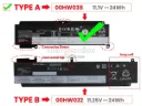 BATERIA LENOVO ThinkPad T460S T470S 00HW024 00HW025 01AV405 TIPO A