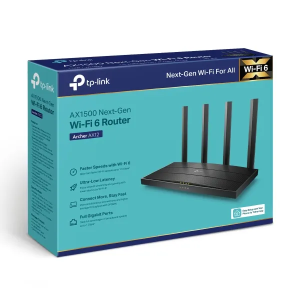[AX12] Router Wi-Fi 6 AX1500 TP-LINK