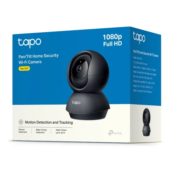 Tp-Link Tapo C201 Cámara de Vigilancia Wi-Fi FHD de 360 Grados con IA
