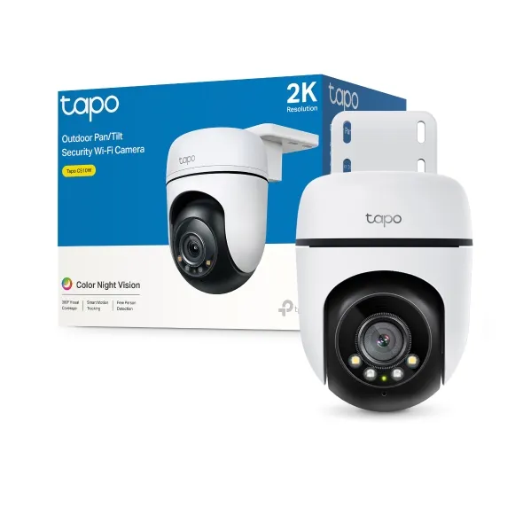 TP-Link Tapo C510w Cámara de Vigilancia Wi-Fi de 360 Grados para Exteriores con Vista 2K y Detección IA