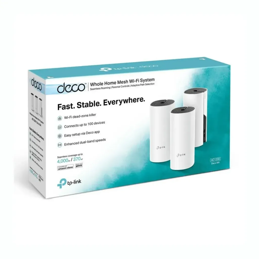 TPLINK DECO M4 3 PACK ROUTER WIFI DE MALLA DOBLE BANDA AC1200 10/100/1000