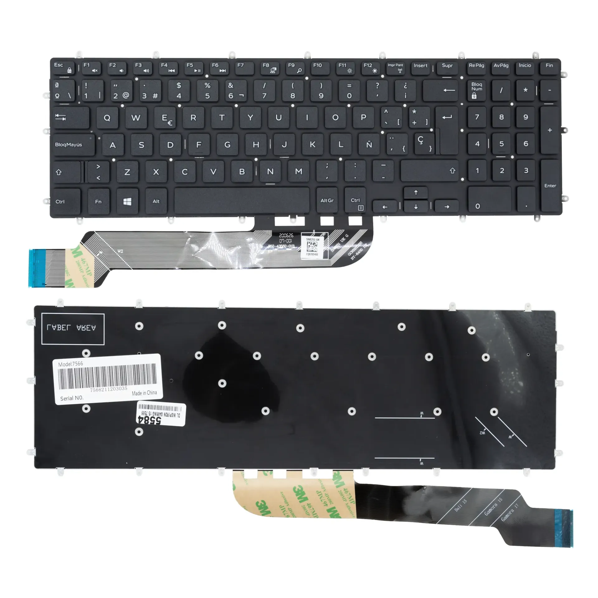 TECLADO DELL INSPIRON 15 7566 7567 7577 7587 7570 7580 5765 5567 556
