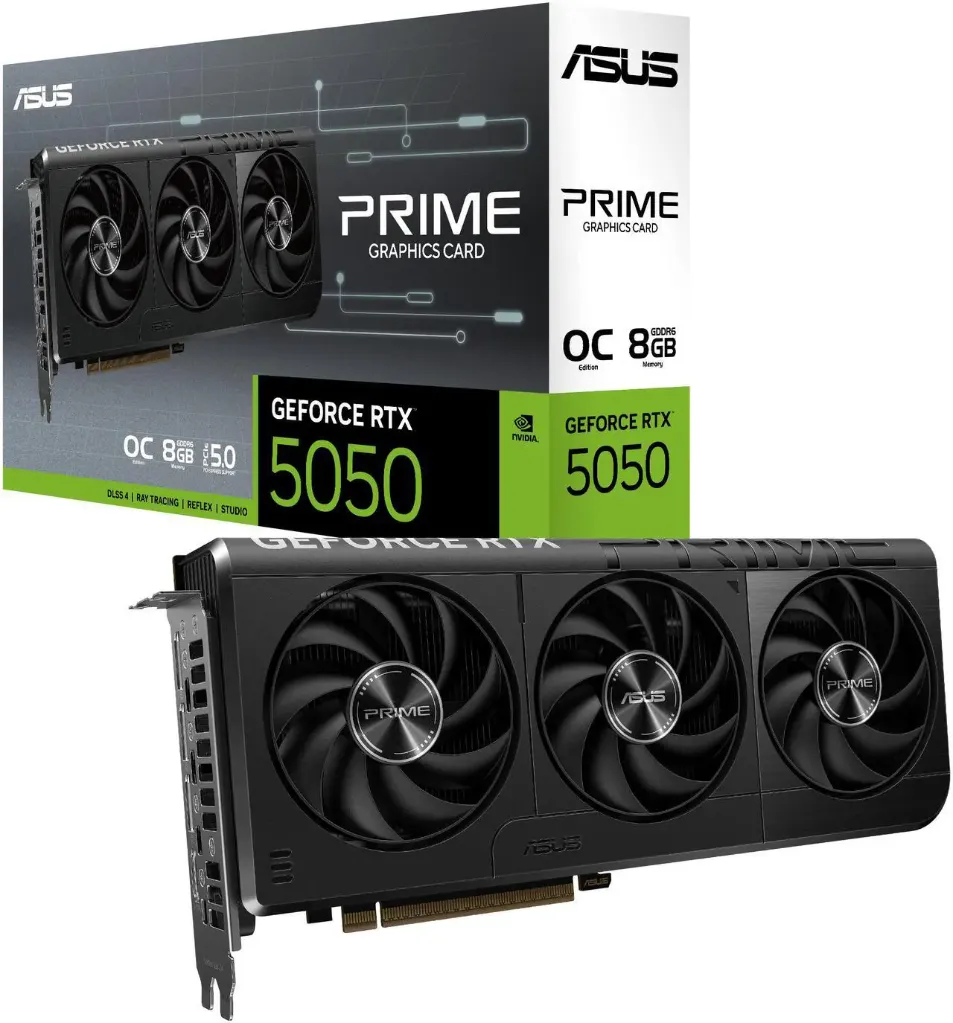TARJETA VIDEO ASUS PRIME 3 FAN RTX 5050 OC 8GB MODELO: PRIME-RTX5050-O8G