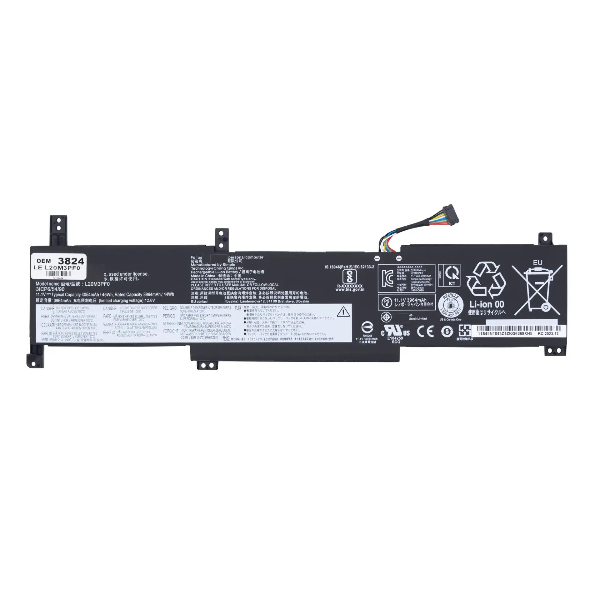 BATERIA LENOVO S14 V14 V15 V17 G2-ITL G2-IJL G2-ALC, para IdeaPad 3-14ALC6 3-15ALC6 L20M3PF0 L20C2PF0