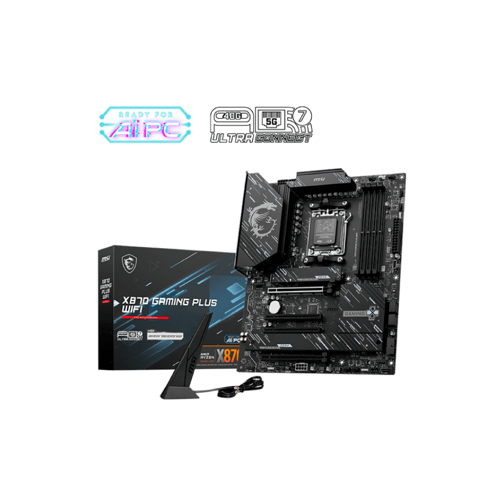 MSI X870 GAMING PLUS WIFI 4 GPU PCI 5,0 4DDR5 RYZEN
