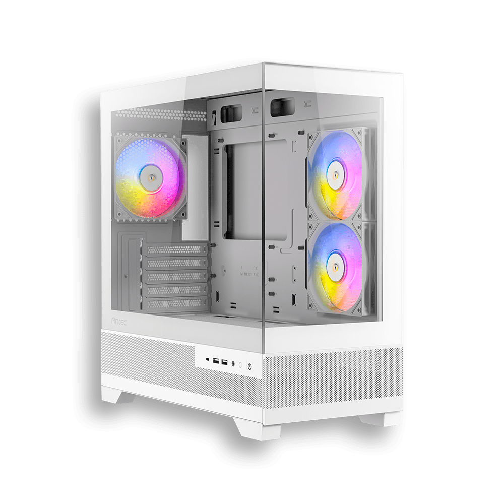 [SPE-16553] CAJA ANTEC CX500M VIDRIO TEMPLADO + 3 ARGB BLANCA