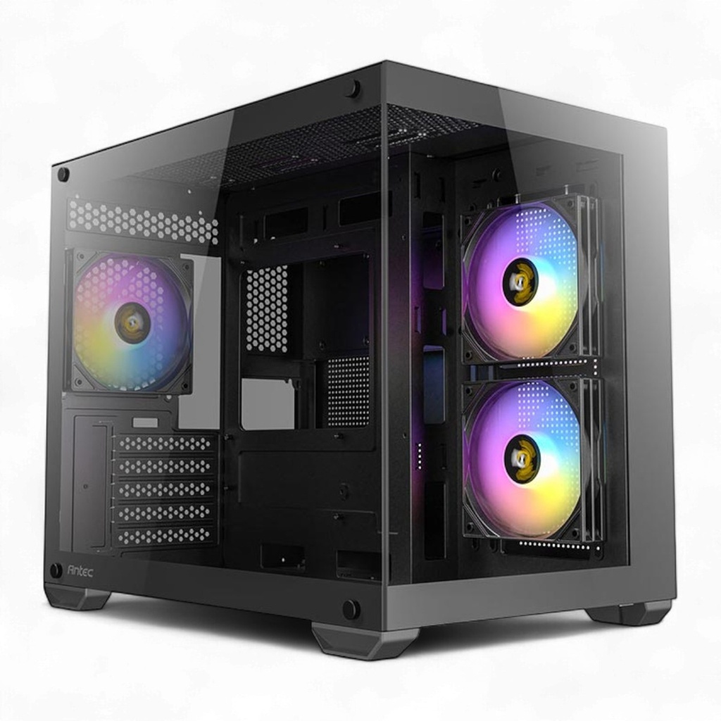 [SPE-16560] CAJA ANTEC CX600M VIDRIO TEMPLADO + 3 ARGB