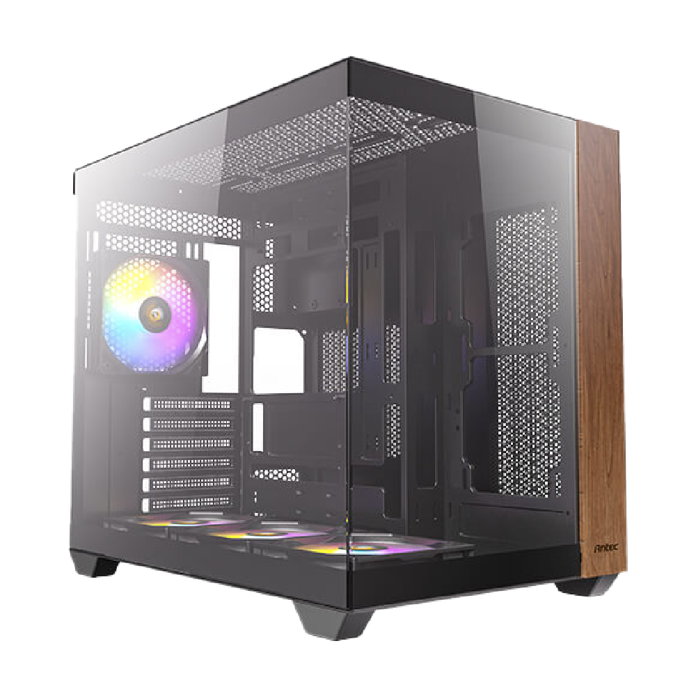[SPE-16546] CAJA ANTEC CX800 WOOD MADERA V.T. + 4 ARGB NEGRO