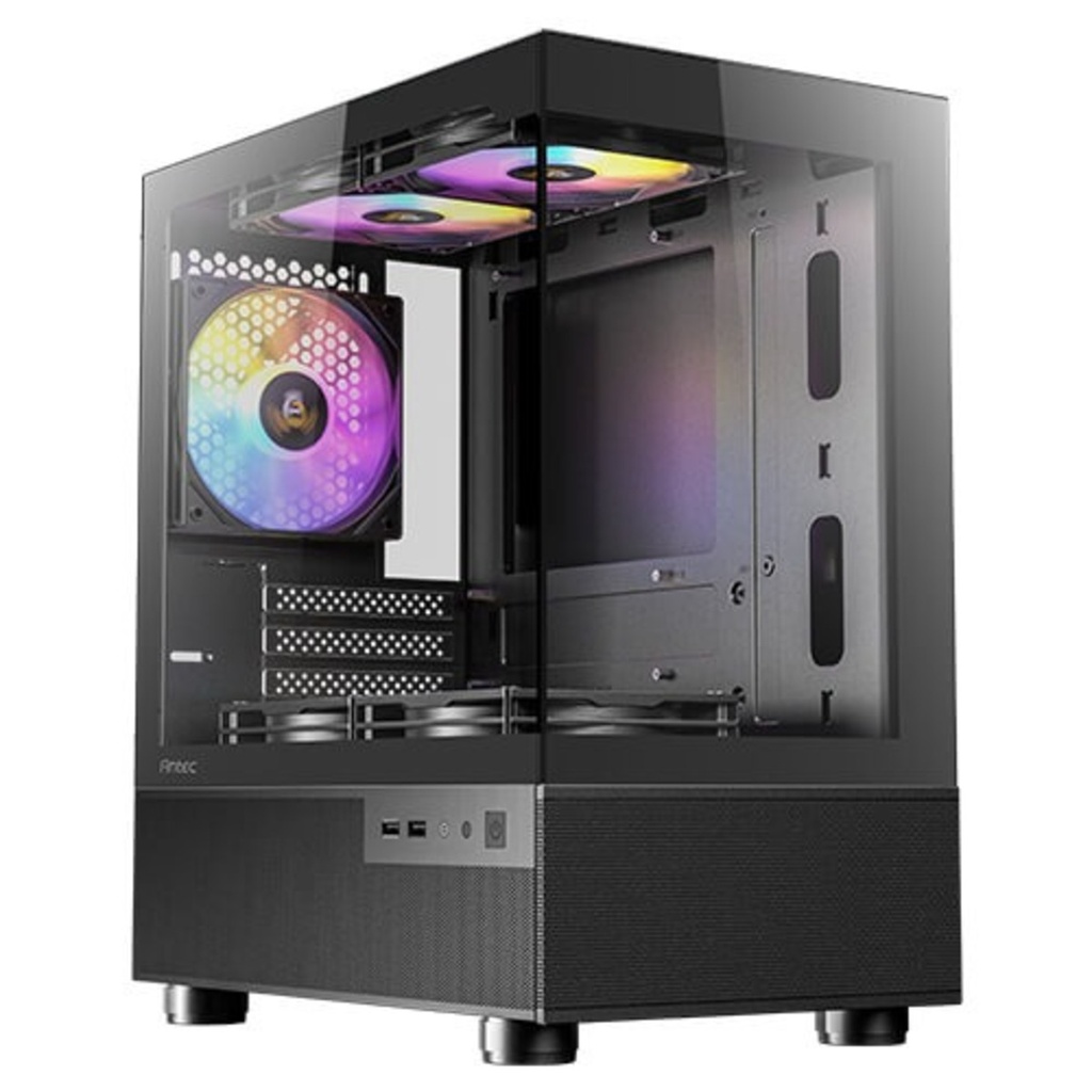 [SPE-16611] CAJA ANTEC VCX100M ELITE VIDRIO TEMPLADO + 5 RGB FIJO