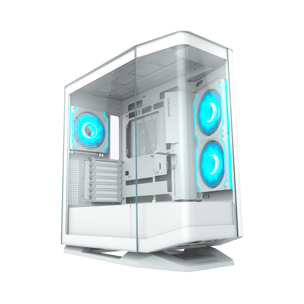 [SPE-16521-45495] CAJA COUGAR FV270 VIDRIO TEMPLADO + 4 ARGB BLANCO+ BASE LUMINOSA