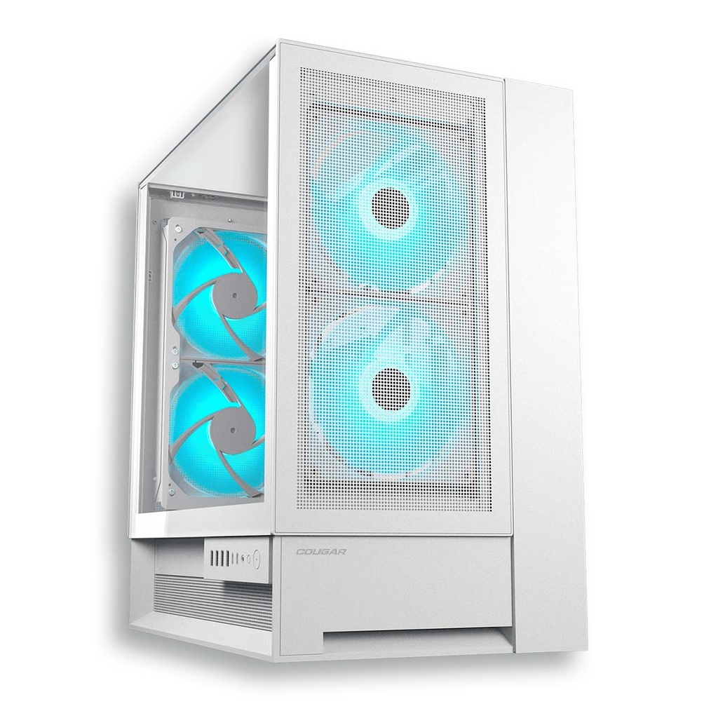 [SPE-16591] CAJA COUGAR OMNYX VID. TEMP. + 4ARGB 160mm BLANCO