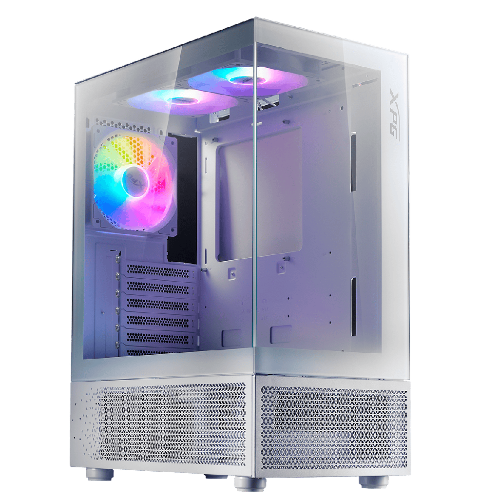 [SPE-16568] CAJA XPG INVADER X MINI VID TEMP + 5 ARGB BLANCO