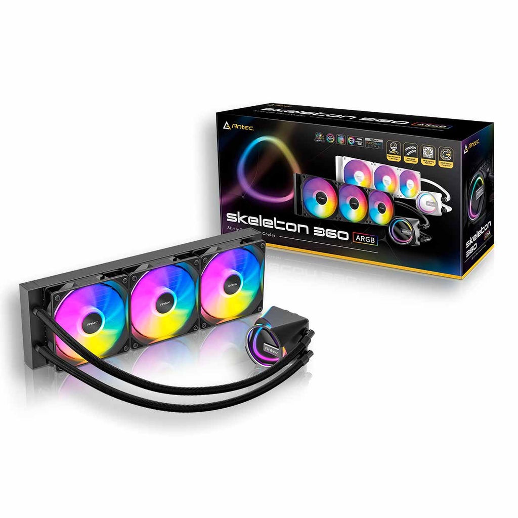 [SPE-11194] REFRIGERACION ANTEC SKELETON 360 ARGB NEGRA