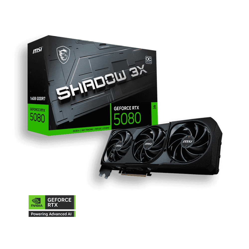 [SPE-3719] 16 GIGAS MSI GEFORCE RTX 5080 SHADOW 3X OC