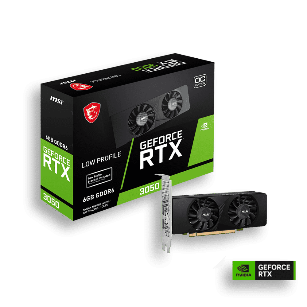 [SPE-3650] 6 GIGAS MSI GEF RTX 3050 LP OC BRACKET INCLUIDO